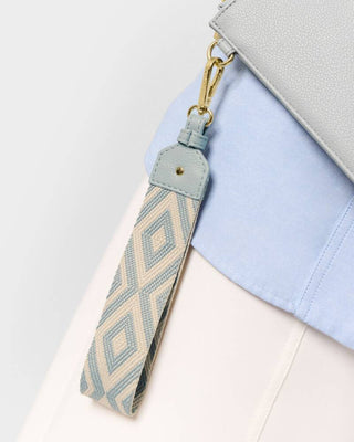Canvas Wristlet Strap - Duck Egg Chevron-Wristlet-Katie Loxton-The Twisted Chandelier