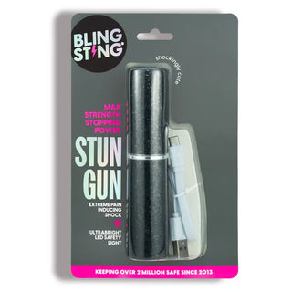 Black Glitter Mini Stun Gun-Personal Defense-BLINGSTING-Accessories,Faire-The Twisted Chandelier
