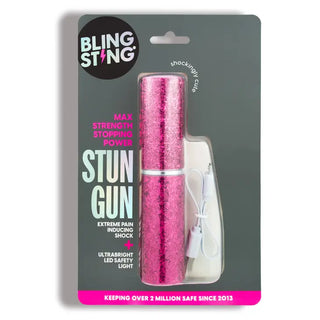 Pink Glitter Mini Stun Gun-Personal Defense-BLINGSTING-Accessories,Faire-The Twisted Chandelier