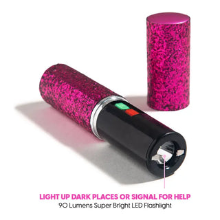 Pink Glitter Mini Stun Gun-Personal Defense-BLINGSTING-Accessories,Faire-The Twisted Chandelier